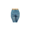 Legging bleu style jean moulant avec impressions sur poches 